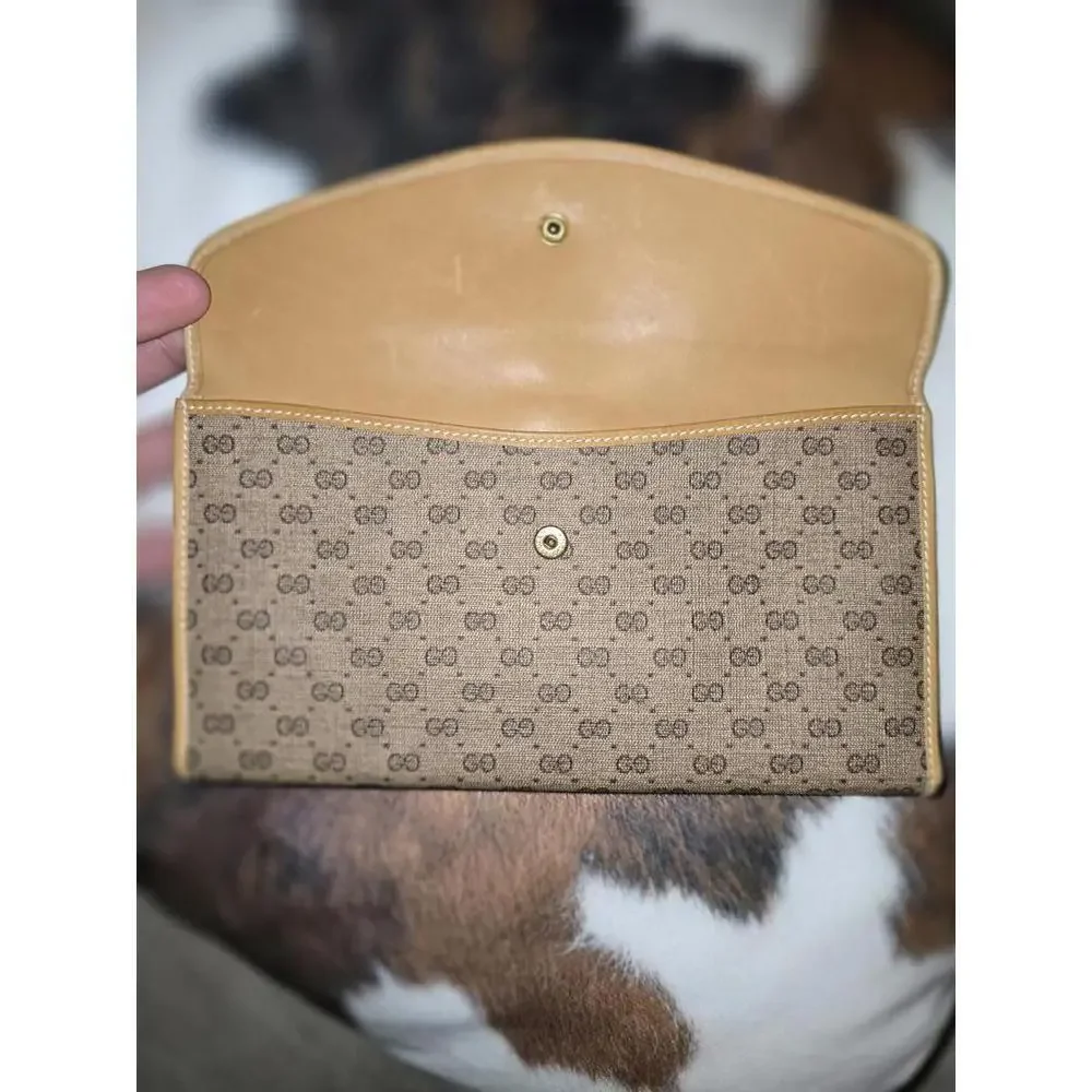 Rare Vintage Gucci Leather Trifold Wallet Envelope Design - Picture 4 of 12